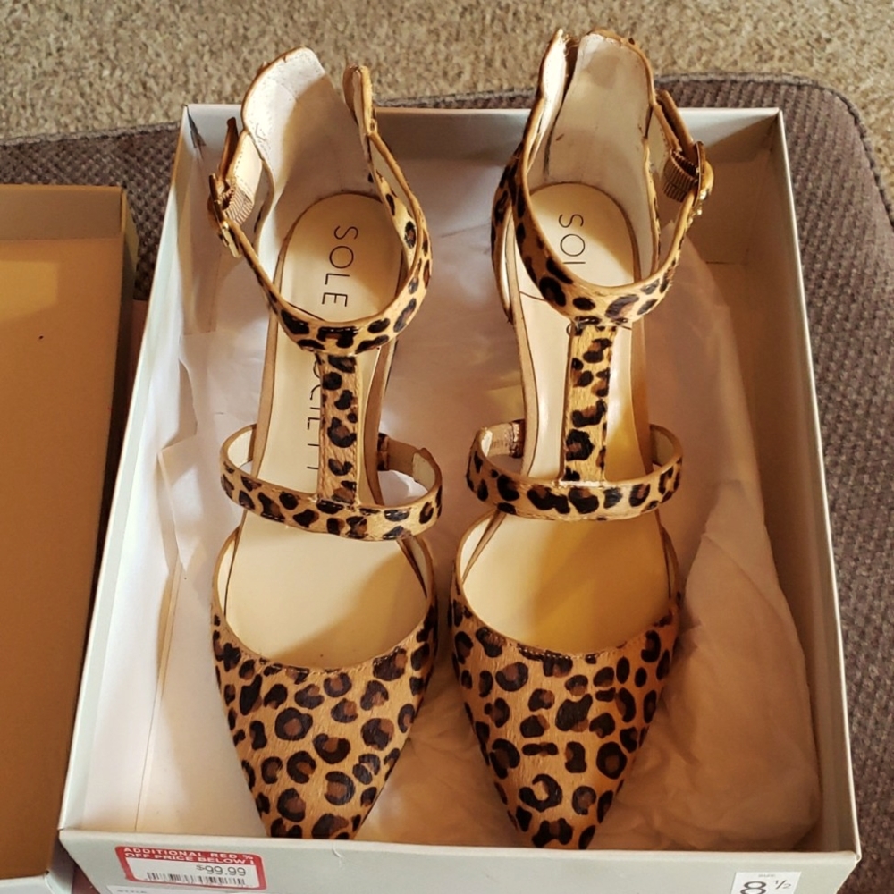 8.5 Sole Society Leopard Heels